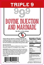 Triple 9 Bovine Injection & Marinade, 1.5lb