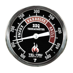 Tel-Tru Black Dial Thermometer