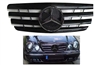 E-Class All Black Grille W/Black Star W210 2000-2002 E320 E500 E55 E430