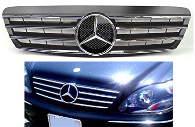 S-Class Black/Chrome Grille W220 2000-2002 S430 S320 S500