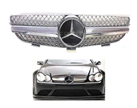 CLK Chrome Grille 1 Fin 03-09 W209 CLK320/CLK500/CLK350'CLK55/CLK63