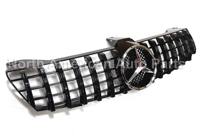 CLS-Class GTR GT All Black Grille With Chrome Star W219 2006-2008 CLS550 CLS63 CLS600 CLS500