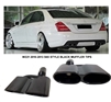 S-Class S65 Black Muffler Tips  W221 2007-2013 S550 S63 S600