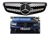 C-Class All Black Grille W/Chrome Star 08-14 W204 C300/C350/C250