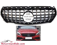 CLA GT GTR Black-Chrome Grille W117 2014 2015 2016 CLA180 CLA200 CLA250 CLA260 CLA45