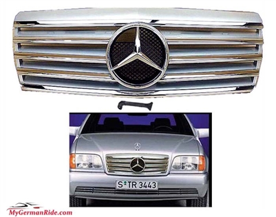 S-Class Sedan Silver-Chrome Grille 92-99 W140 Sel/S420/S500/S600