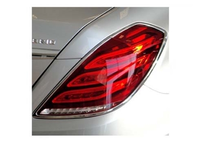 S-Class Sedan Chrome Taillight Moldings Pair 2014-2017w222 S550 S63 S600