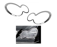 C-Class Sedan Headlight Chrome Trims Pair 01-07 W203