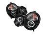 E-Class Projector Headlight Black Housing Pair 00-02 W210 E320/E500/E55