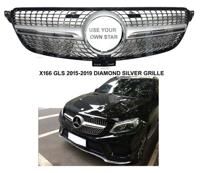 GLE SUV Silver Diamond Grille W166 2016-2019 GLE350 GLE300 GLE250