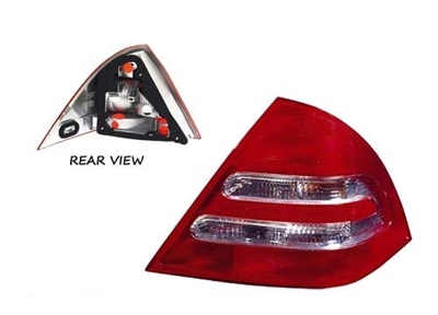 C-Class Sedan Factory Replacement Tail Light Without Board  (Passenger Side) 05-07 W203 C230/C240/C55