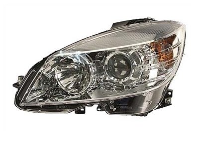 C-Class Sedan CLear Halogen Headlight Assembly 08-11 W204 (Driver Side) (Without Hid Xenon)
