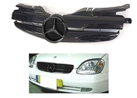 SLK All Black Grille With Black Star R170 1997-2004 SLK320 SLK55