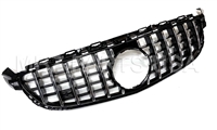 C63 AMG Only GT GT-R Grille Chrome-Black With Camara Style W205 2019 2020 2021(Will Not Fit on NON-AMG63 Models)