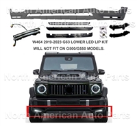 G63 Front Lower Led Lip Spoiler W464 1019-2024 G63 AMG Modles Only