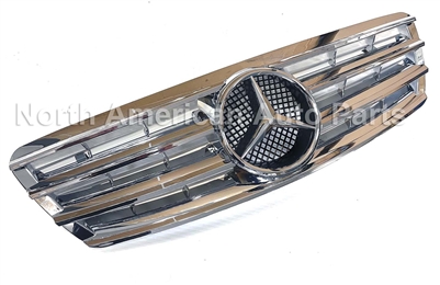 C-Class Sedan Grille All-Chrome Star W203 2001-2007  C230 C240 C280 (Will Not Fit On C55 AMG)