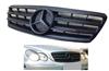 C-Class Sedan Grille Matte-Black With Black Star W203 2001-2007  C230 C240 C280 (Will Not Fit On C55 AMG)