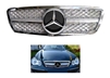 C-Class Sedan Front Grille Silver-Chrome Star W203 2001-2007  C230 C240 C280 (Will Not Fit On C55 AMG)