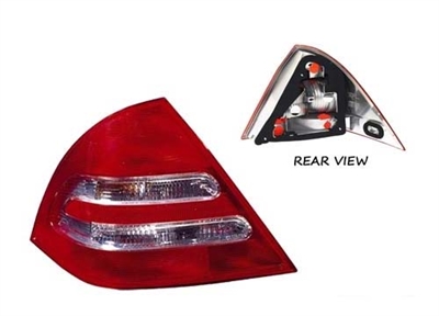 C-Class Sedan Factory Replacement Tail Light Without Board (Driver Side) 05-07 W203 C230/C240/C55