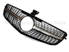 C-Class C63 AMG Style Diamond Silver Grille Without Star 1 Fin 08-14 W204 C300/C350/C250 (Will Not Fit On C63)