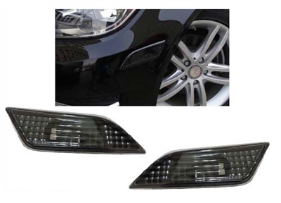 C-Class Smoke Bumper Lights Pair 12-14 W204 C300/C350/C250/C280