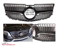 GLK Diamond  Style Black-Chrome Grille X204 2013-2015 GLK250 GLK350 GLK300