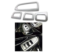 Door Power Switch Matte Chrome Trims Set