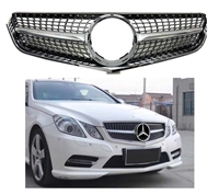 E-Class Coupe Silver-Chrome Diamond Grille W207 2010-2013 E350 E300 E250 E550 E63