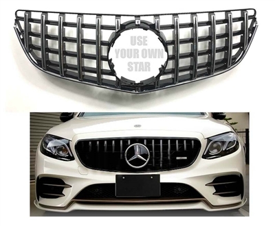 E-Class Coupe GT Style Black-Chrome Grille W207 2014-2016