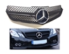 E-Class Coupe  All Black Grille W/Chrome Star AMG Style W207 2010-2013 E350 E550 E63