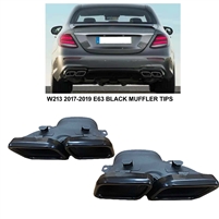 E63  Black Muffler Tips W213 2017-2020  E350 E550 E63