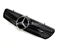 CL Style Grille All Black With Chrome Star W215 CL500 CL600 CL55 2000 2001 2002 2003 2004 2005 2006