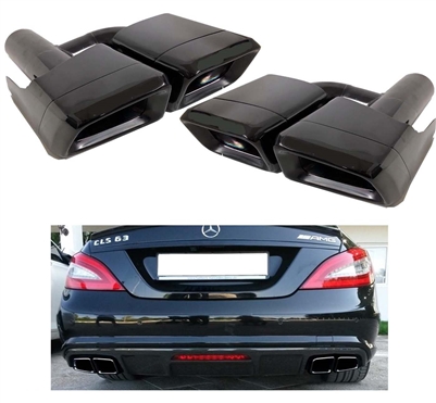 CLS Muffler Tips Black CLS550 CLS63 CLS500 CLS600 (Will Required CLS63 Diffuser)