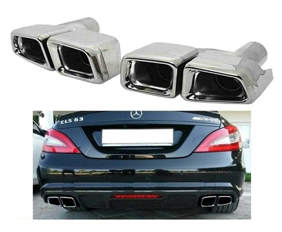 CLS Muffler Tips Chrome CLS550 CLS63 CLS500 CLS600 (Will Required CLS63 Diffuser)
