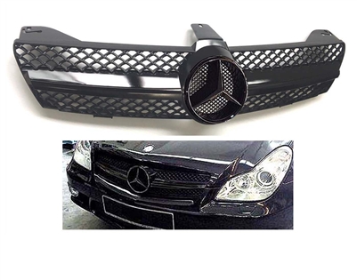 CLS 1 Fin Grille All Black W-Black Star 06-08 W219 CLS500/CLS600/CLS55/CLS63/CLS550