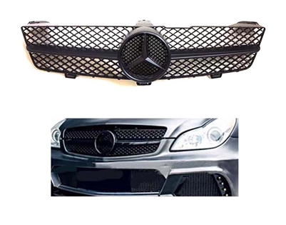 CLS All Black Grille W-Black Star  W219 2009-2010 CLS550 CLS63