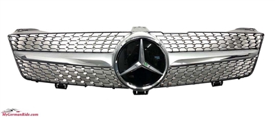 CLS Diamond Style Silver-Chrome Grille W219 2009 2010 CLS550 CLS600 CLS63