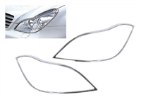 CLS Chrome Headlight Trims Pair 12-14 W219 CLS550/CLS600/CLS63