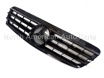 S-Class All Black Grille With Black Star W220 2000-2002 S430 S320 S500