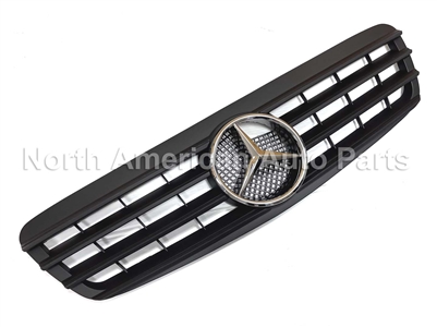 S-Class Matte Black Grille With Chrome Star W220 2000-2002 S430 S320 S500