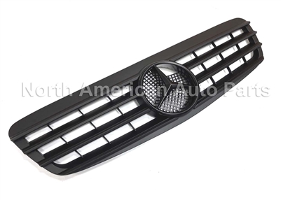 S-Class Matte Black Grille With Black Star W220 2000-2002 S430 S320 S500