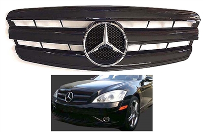S-Class All Black GLossy With Chrome Star W221 2007-2009 S550 S350 S600 S63