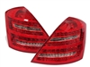 W221 S-Class 07-09 Led Tail Lights 2010 Style Red/CLear Pair