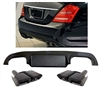 S63 AMG Rear Bumper Diffuser  + Black Tips Fits W221 S-Class 2010-2012 S550/S633/S63