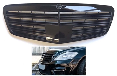 S-Class S65 Style All Black Grille W221 2010-2013 S550 S63 S600