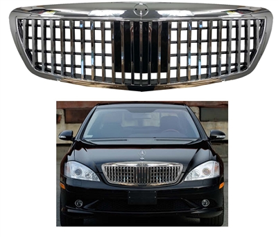 S-Class Maybach Style GT GTR Chrome Grille W221 2007 2008 2009 S550 S63 S600