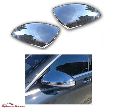 Chrome Mirror Covers Upper Only (Add On Style) 3m Tape InCLuded On Back