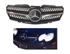 SL Black-Chrome Grille AMG Style R230 2003-2006 SL500 SL55 SL600