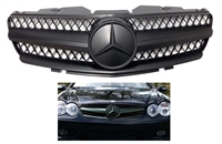 SL Matte Black Grille With Black AMG Style R230 2003-2006 SL500 SL600 SL55 SL550 SL63