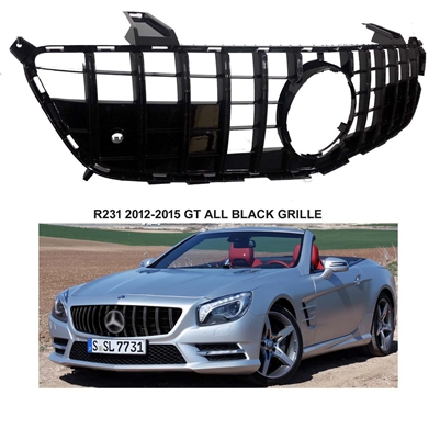 SL GT GT-R Style All Black Grille R231 2012-2016 SL550 S65 (Will Not Fit On SL63)